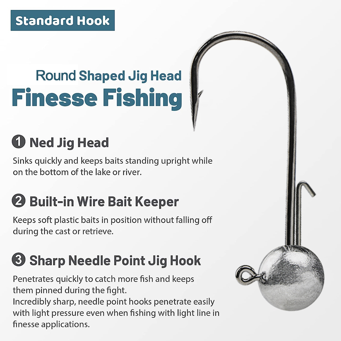 FishTrip 1~10pcs Ned Jig Heads – Fishing Hook Weedless recenzja i cena