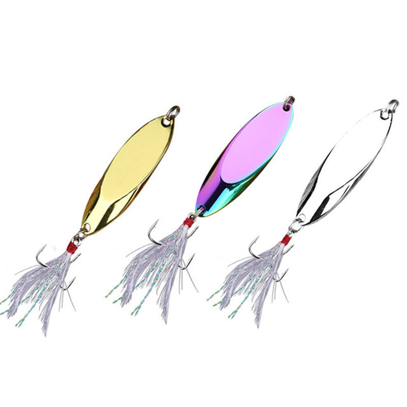 1pc 2.5g-35g Metal Spoon Lure  – Fishing Hook Treble recenzja i cena