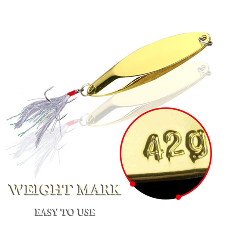 1pc 2.5g-35g Metal Spoon Lure  – Fishing Hook Treble recenzja i cena