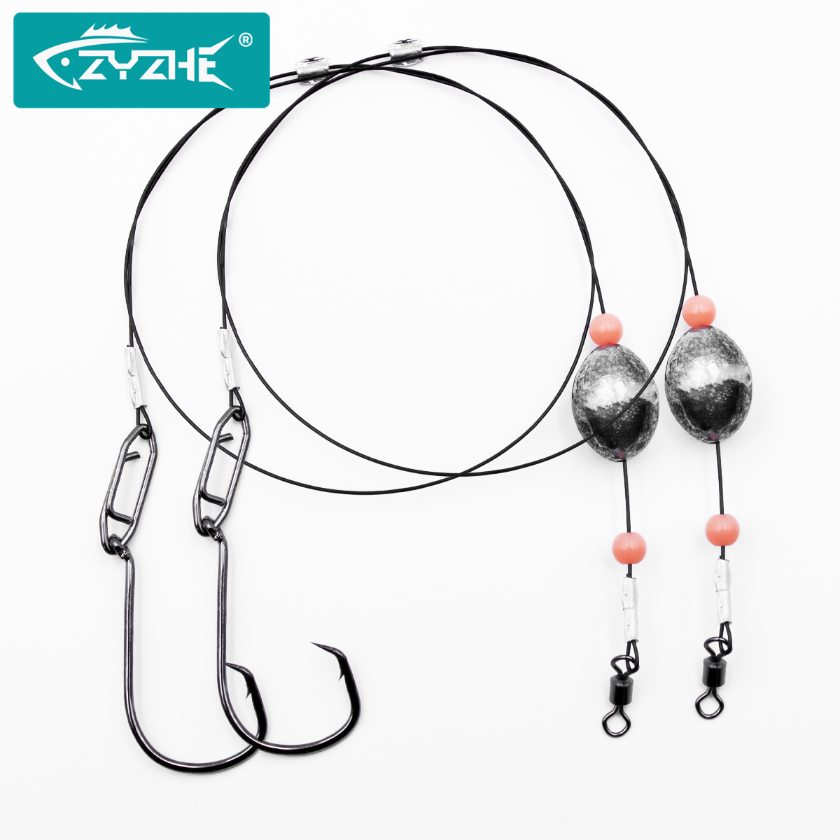 ZYZHE 2pcs Fishing Carolina Ri – Fishing Hook Circle recenzja i cena