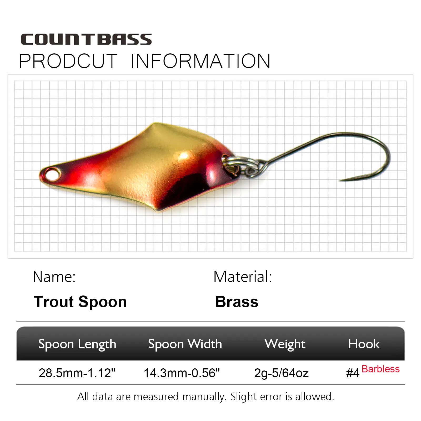 COUNTBASS 5/64oz 2g Casting Sp – Fishing Hook Barbless recenzja i cena
