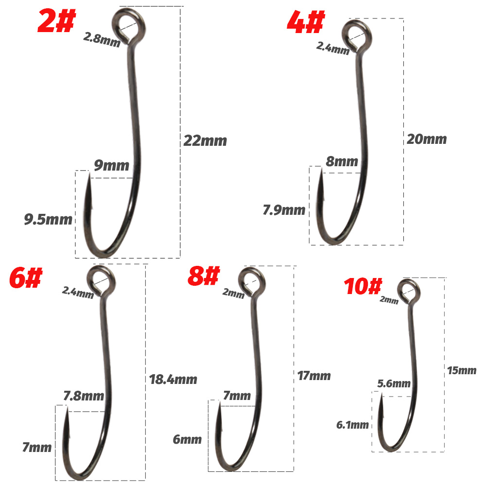 20PCS Big Ring Single Hooks 2# – Fishing Hook Circle recenzja i cena