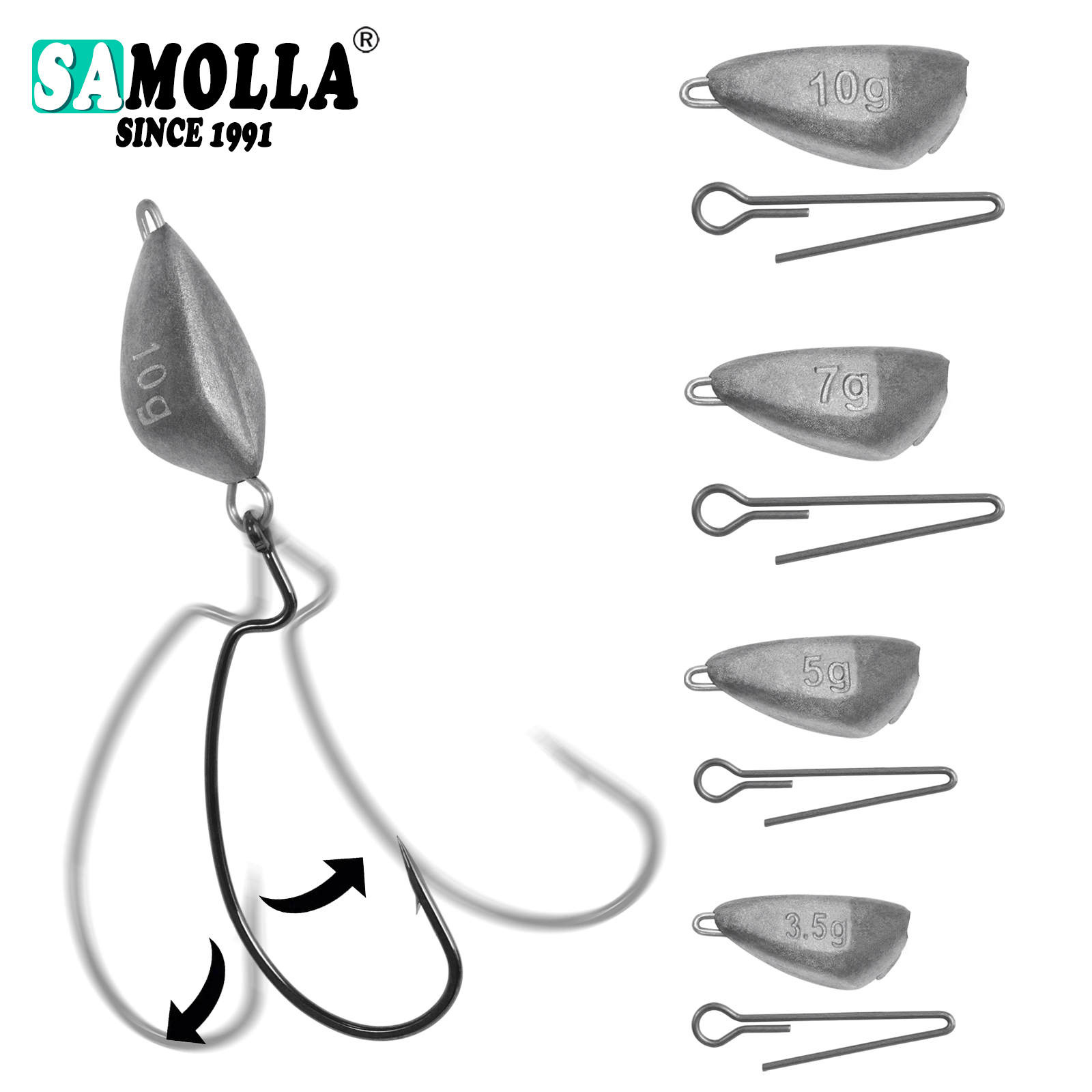 SAMOLLA 5pcs Jig Head Fishing  – Fishing Hook Jig recenzja i cena