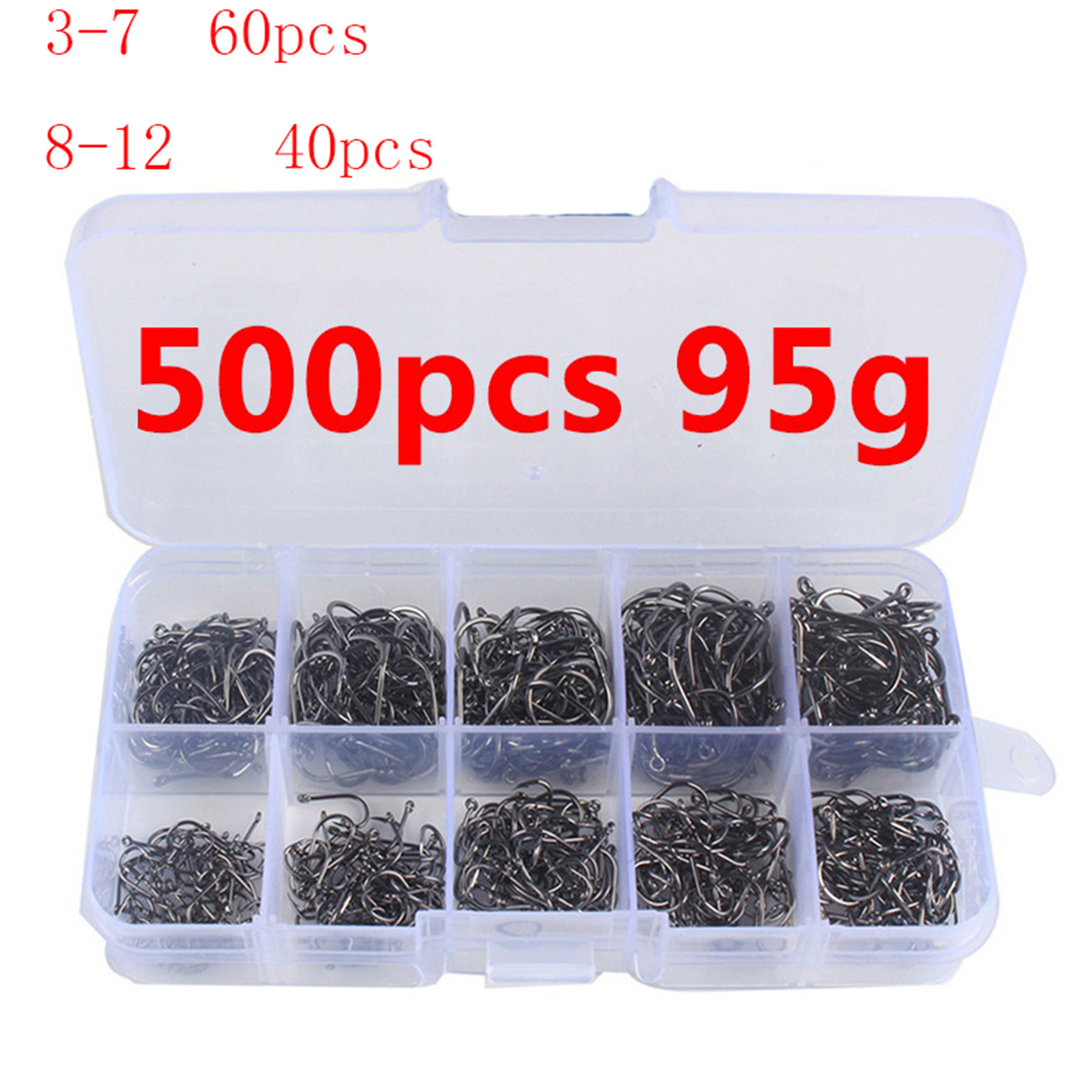 100/500pcs Fishing Hooks Set C – Fishing Hook Circle recenzja i cena