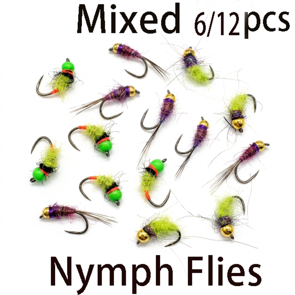6/12Pcs Mixed Wet Nymph Fly Fi – Fishing Hook Assortment recenzja i cena