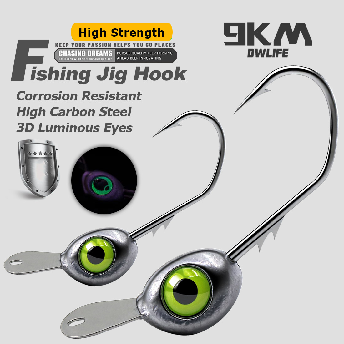 9KM Shaky Head Jigs Hook with  – Fishing Hook Weedless recenzja i cena