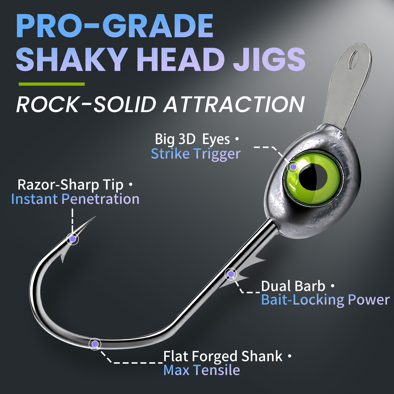 9KM Shaky Head Jigs Hook with  – Fishing Hook Weedless recenzja i cena