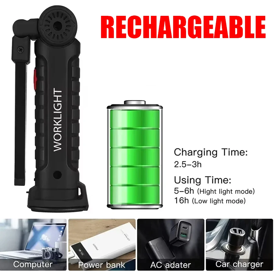 Rechargeable Magnetic Work Lig – Fishing Hook recenzja i cena