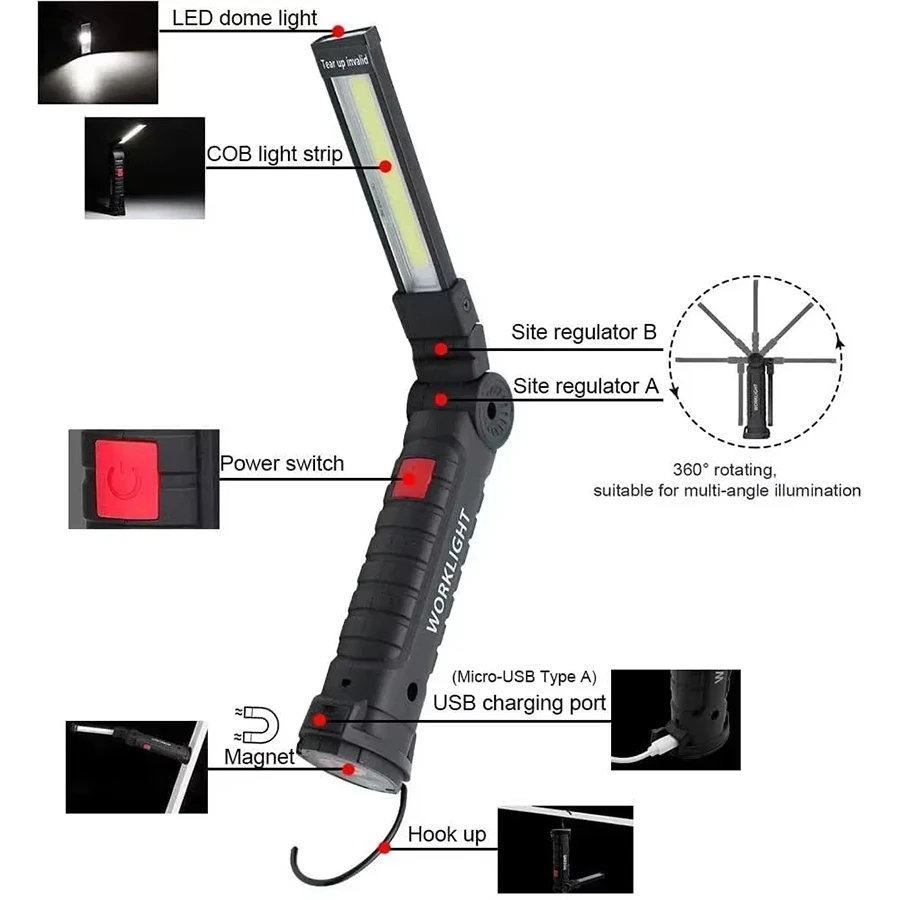 Rechargeable Magnetic Work Lig – Fishing Hook recenzja i cena