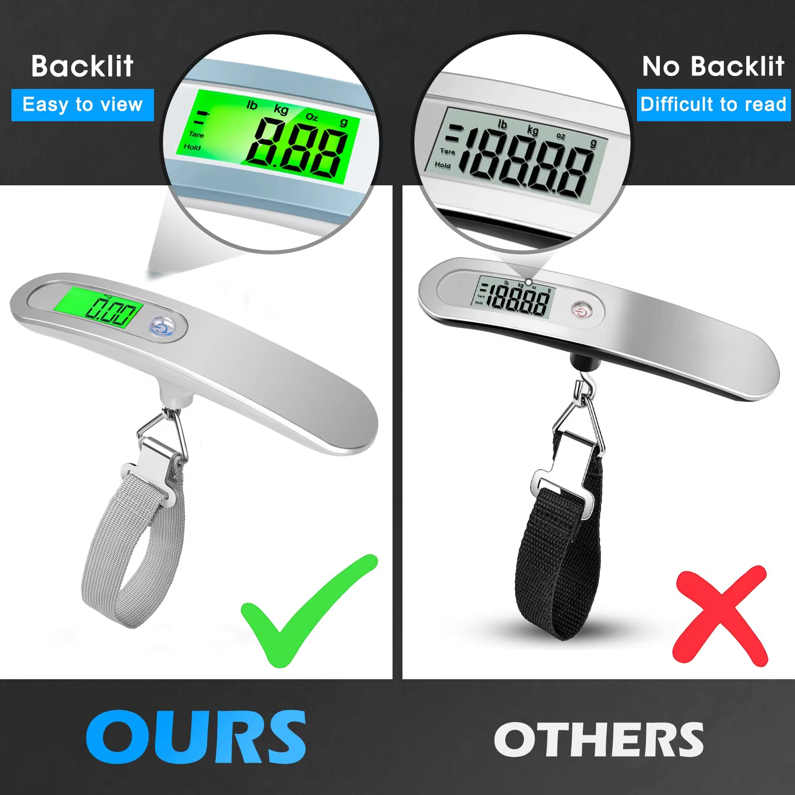 Portable Scale Digital LCD Dis – Fishing Hook Stainless Steel recenzja i cena