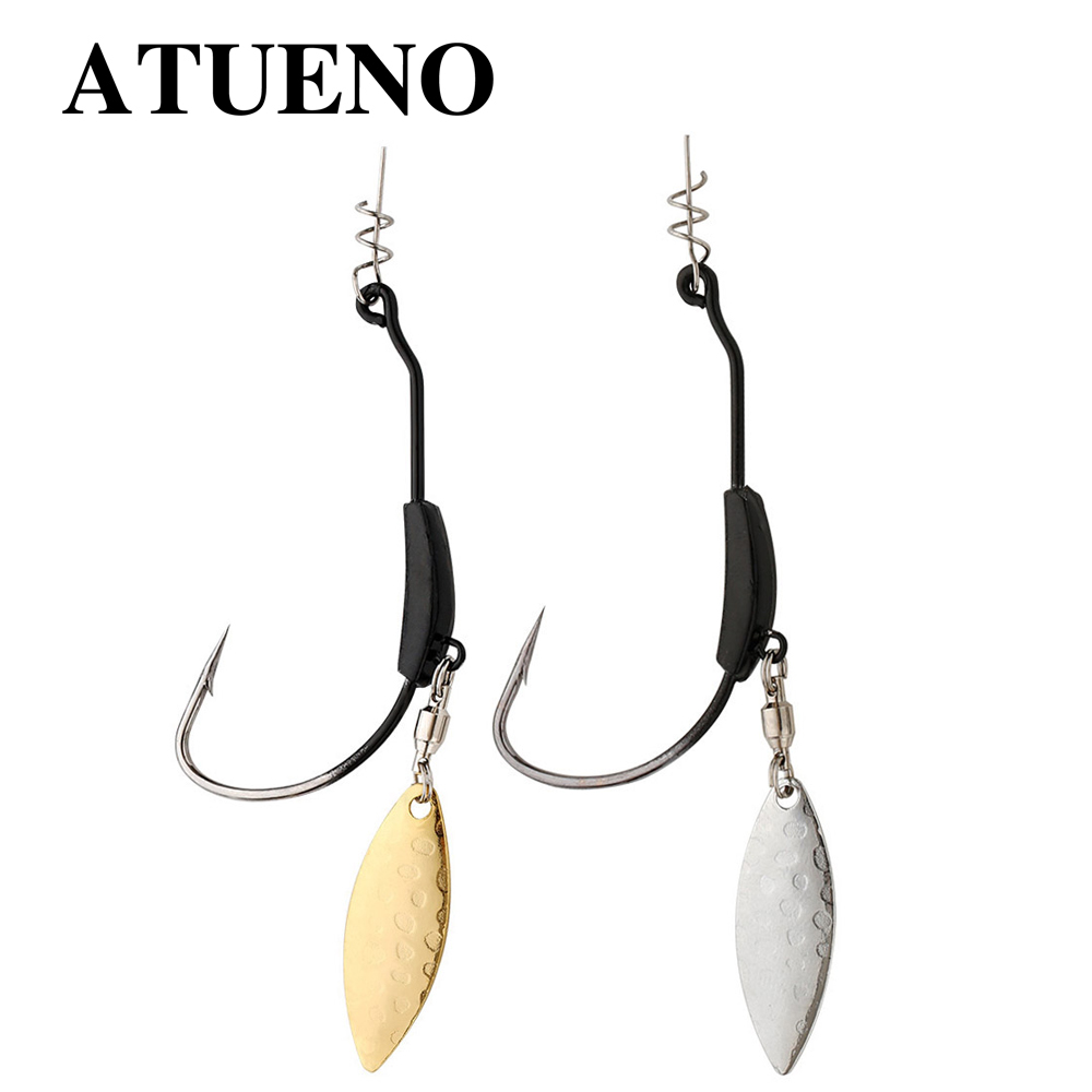 ATUENO 4pcs Offset Fishing Hoo – Fishing Hook Offset recenzja i cena
