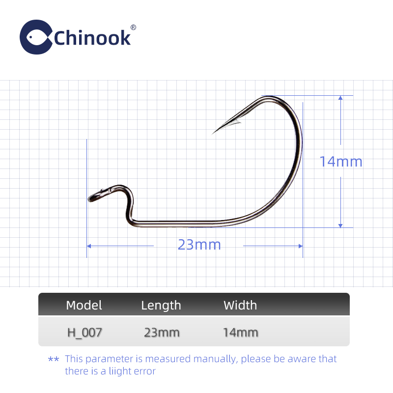Chinook 20pcs Wide worm Texan  – Fishing Hook Offset recenzja i cena
