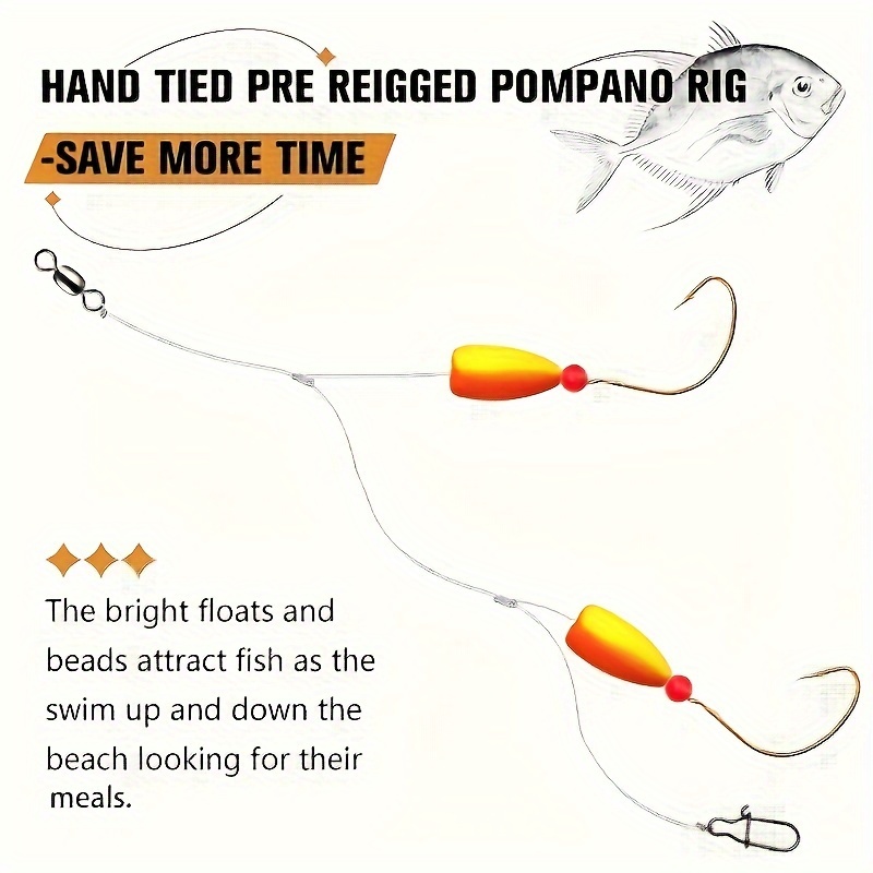 3pcs Pompano Rigs Surf Fishing – Fishing Hook Circle recenzja i cena