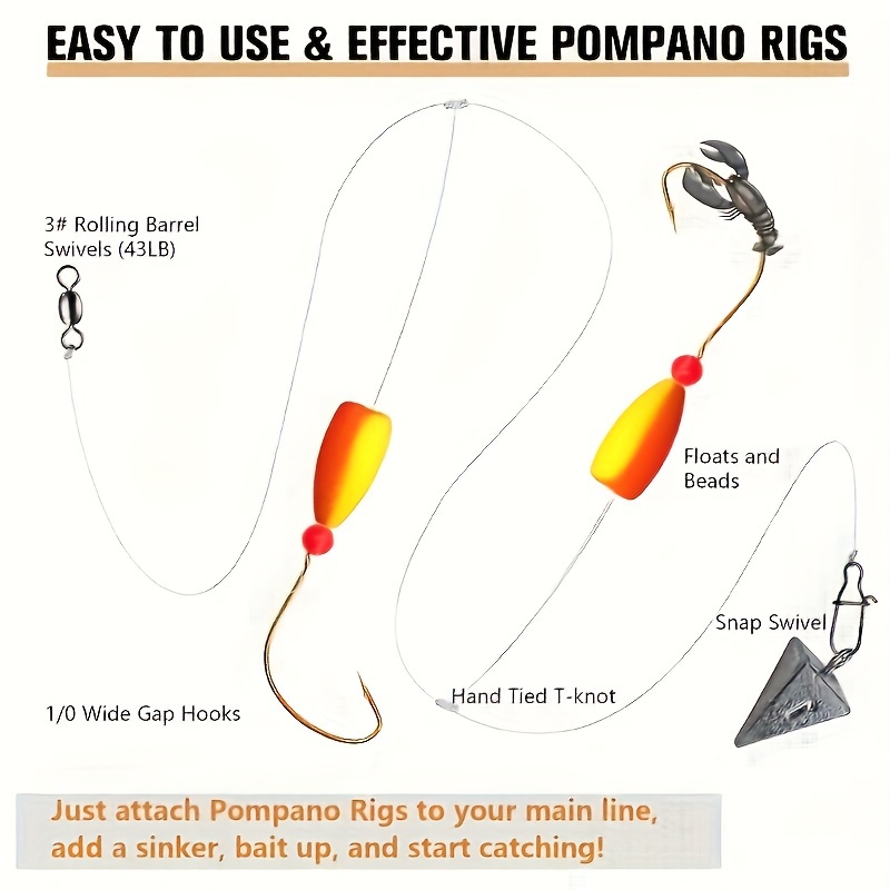 3pcs Pompano Rigs Surf Fishing – Fishing Hook Circle recenzja i cena