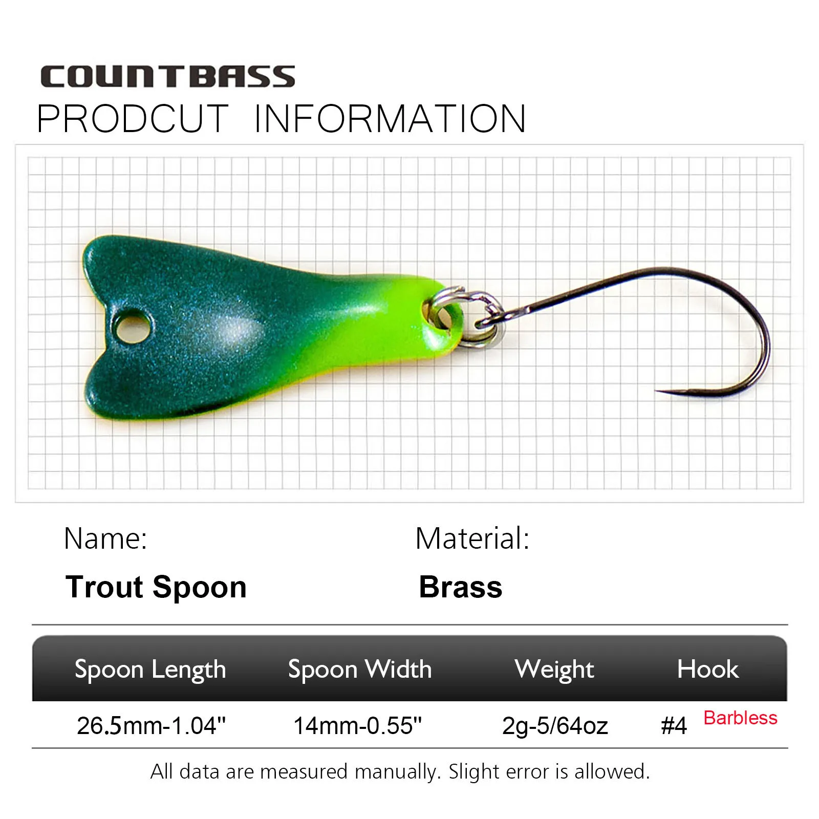 COUNTBASS 5/64oz 2g Casting Sp – Fishing Hook Barbless recenzja i cena