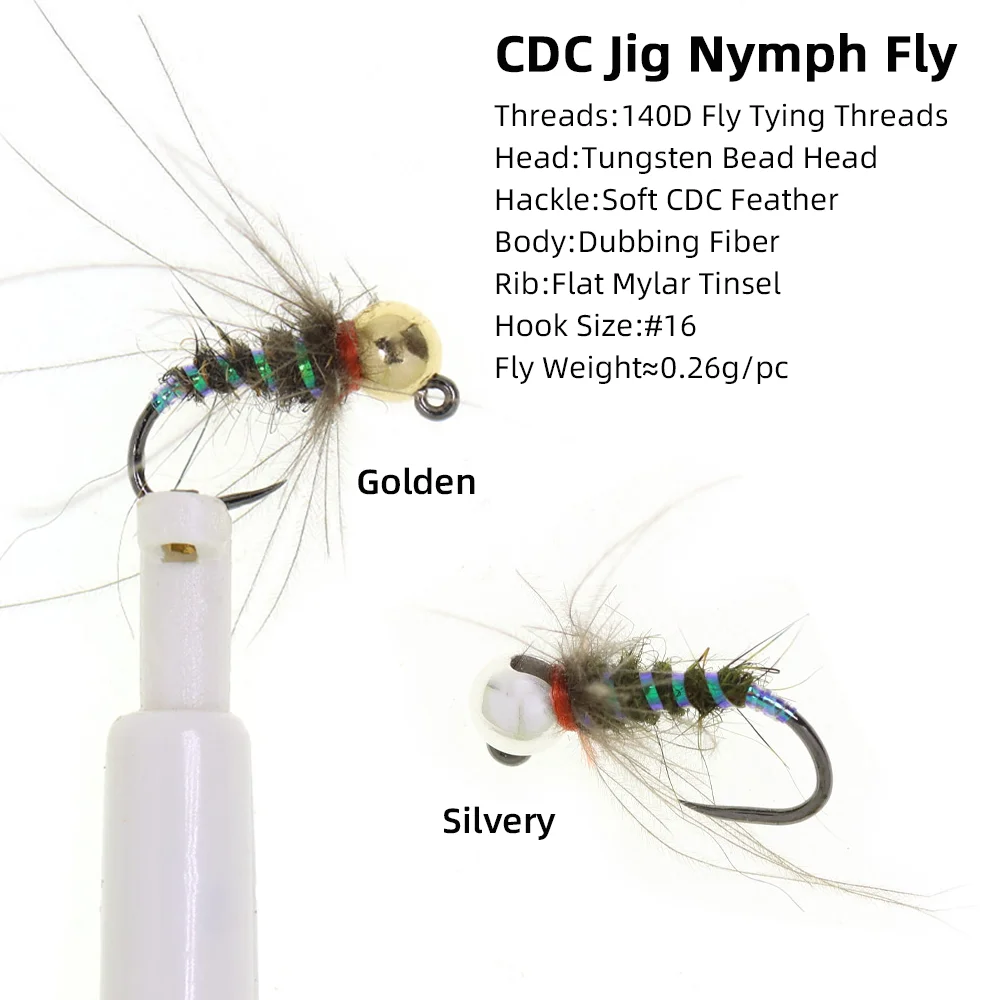 4pcs #16 Tungsten Beadhead CDC – Fishing Hook Barbless recenzja i cena