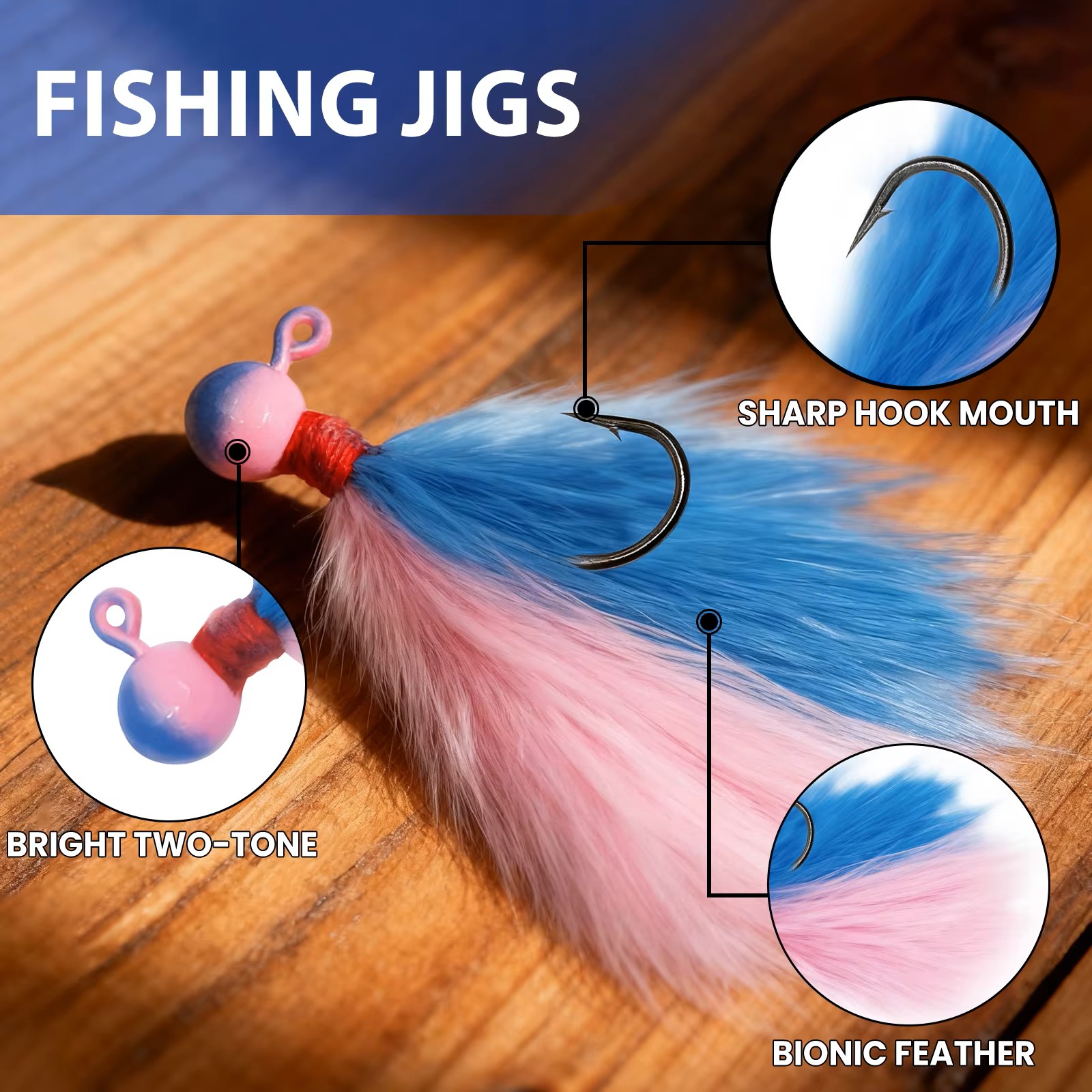 9KM 5pcs Mixed-Color Marabou J – Fishing Hook Assortment recenzja i cena
