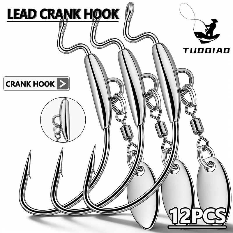 [TUODIAO]Crank Hook Jig Heads  – Fishing Hook Weedless recenzja i cena