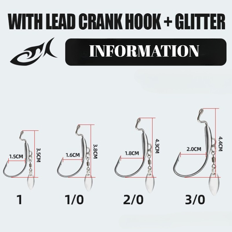 [TUODIAO]Crank Hook Jig Heads  – Fishing Hook Weedless recenzja i cena