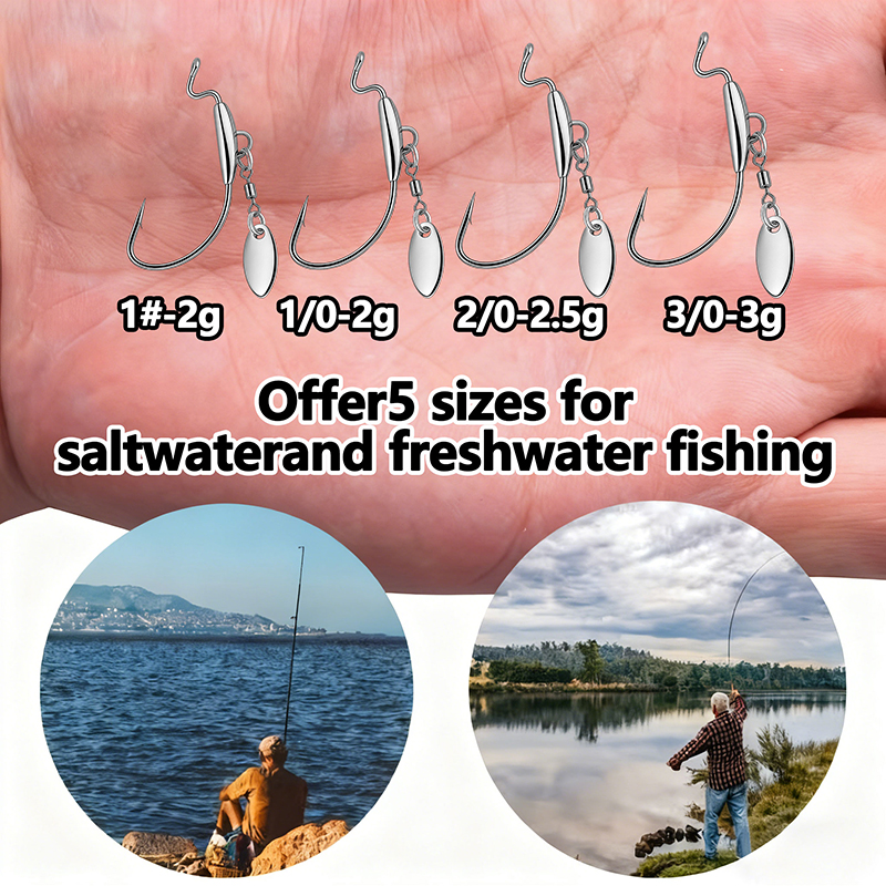 [TUODIAO]Crank Hook Jig Heads  – Fishing Hook Weedless recenzja i cena