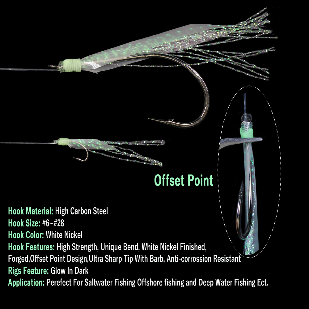 WIFREO 50pc Luminous Simulated – Fishing Hook Circle recenzja i cena