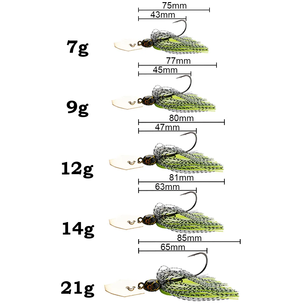 Spinner Bait 7g/9g/12g/14g/21g – Fishing Hook Weedless recenzja i cena