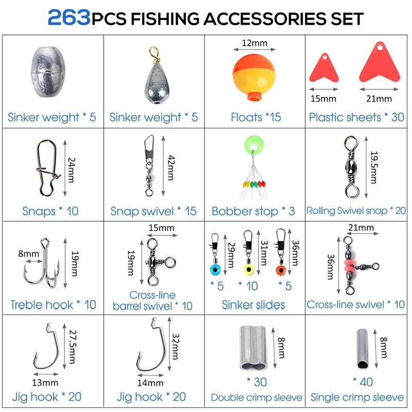 263pcs Outdoor Fishing Accesso – Fishing Hook Jig recenzja i cena
