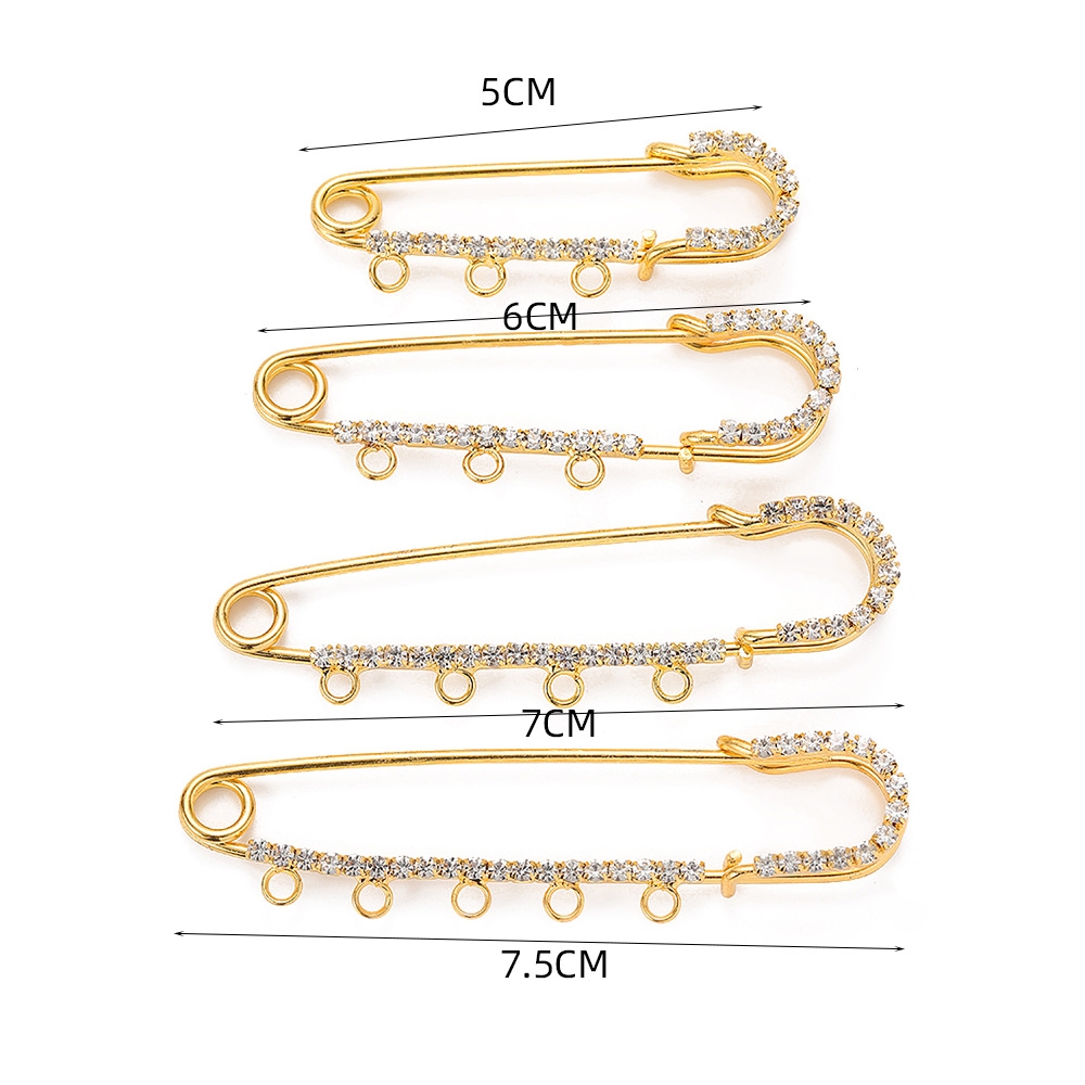 5pcs Rhinestone Charms Safety  – Fishing Hook Size recenzja i cena