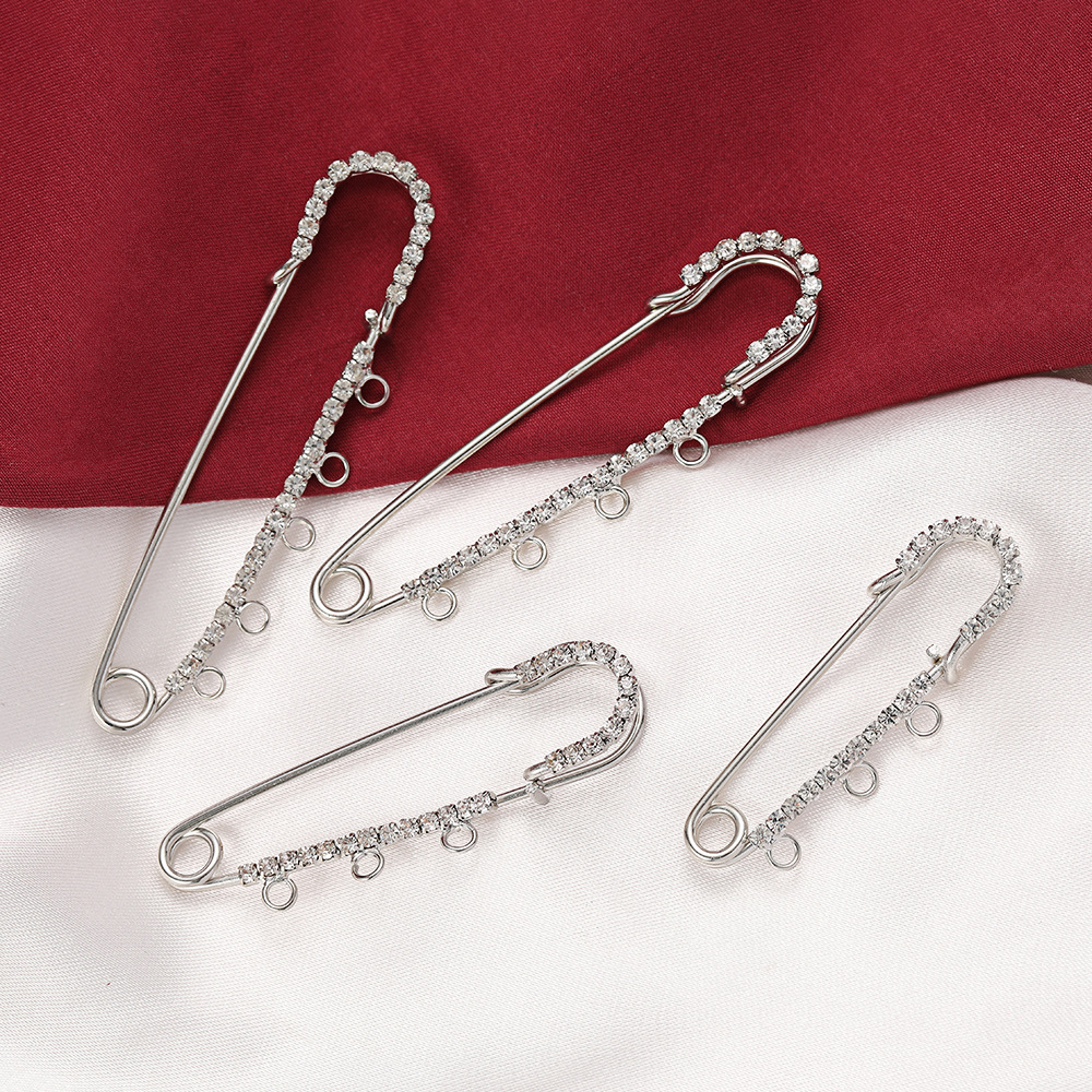 5pcs Rhinestone Charms Safety  – Fishing Hook Size recenzja i cena