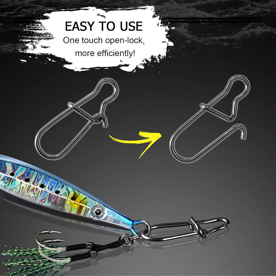 50Pcs Crankbait Snaps Stainles – Fishing Hook Stainless Steel recenzja i cena