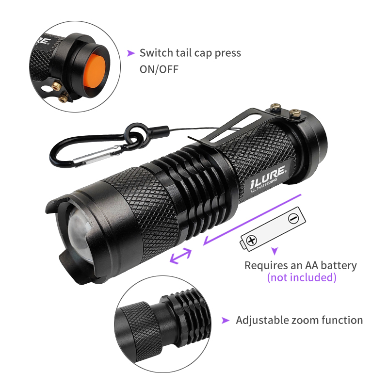 Mini UV Flashlight 395nm Ultra – Fishing Hook Jig recenzja i cena