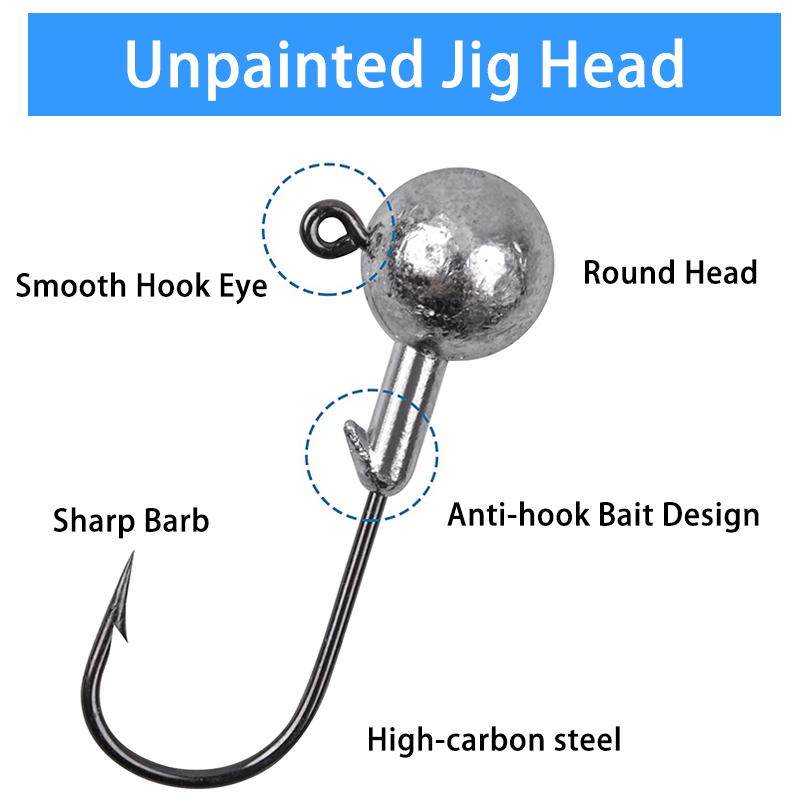 100PCS Fishing Hooks Lead Jig  – Fishing Hook Offset recenzja i cena