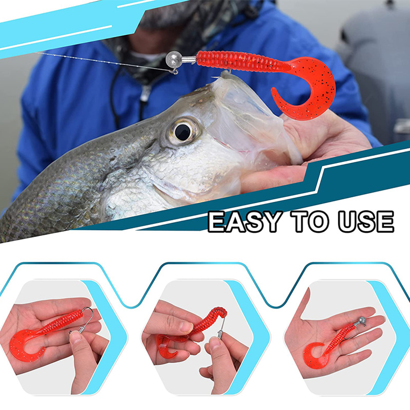 100PCS Fishing Hooks Lead Jig  – Fishing Hook Offset recenzja i cena
