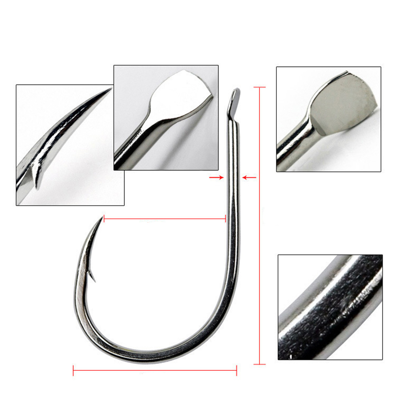 100pcs/Lot 7 Size Barbed Fishi – Fishing Hook Circle recenzja i cena