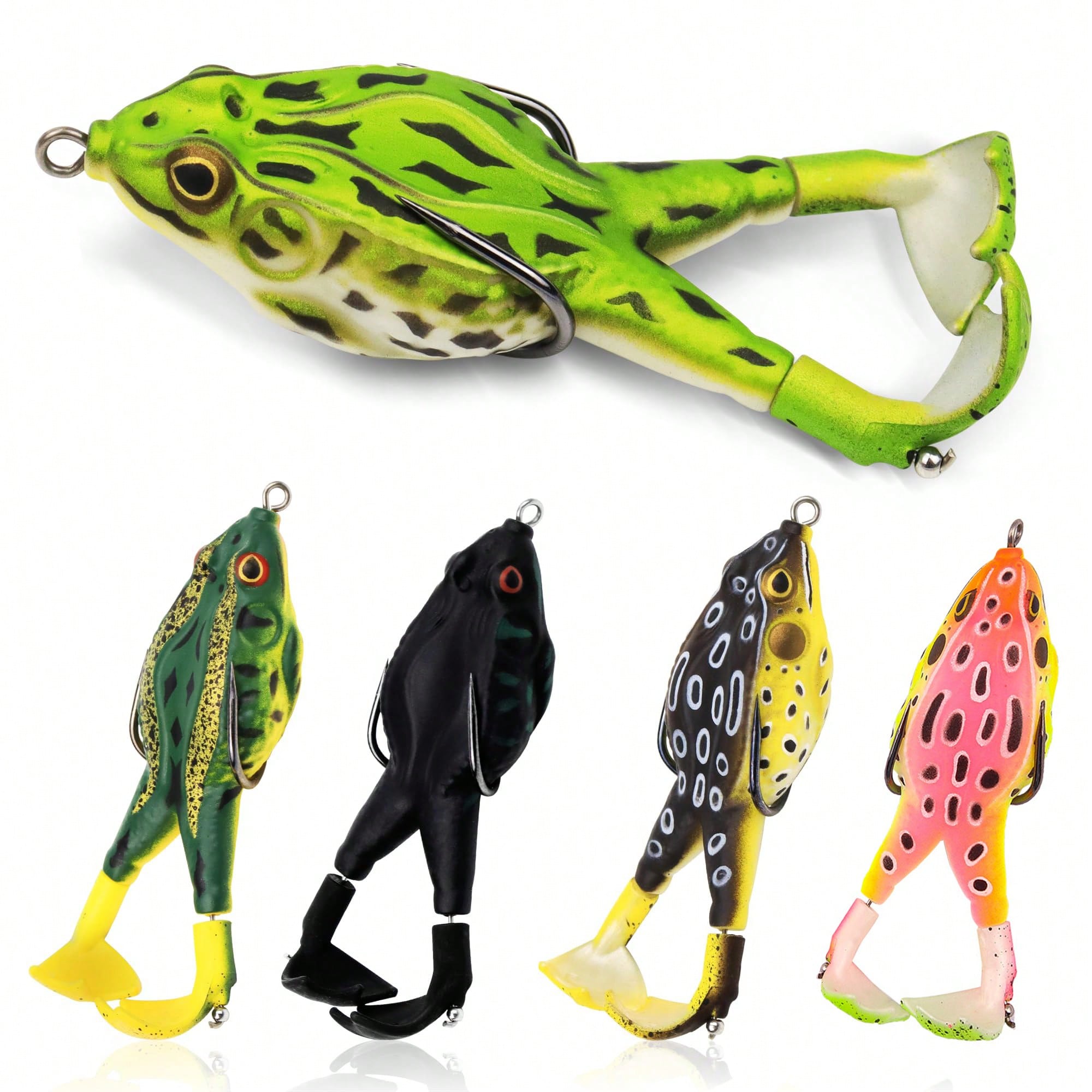 5pcs Water Soft Frog Bass Fish – Fishing Hook Weedless recenzja i cena