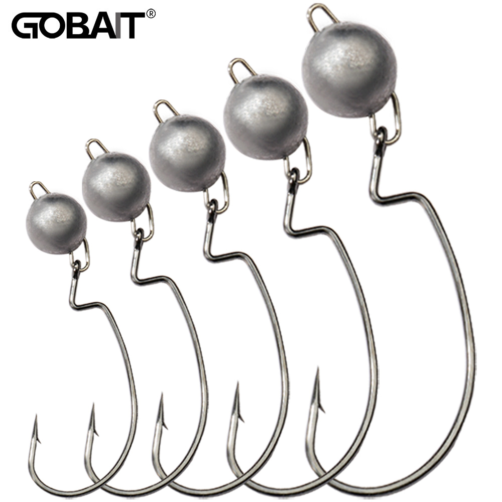 5Pcs Metal Jig Head Worm Hooks – Fishing Hook Offset recenzja i cena