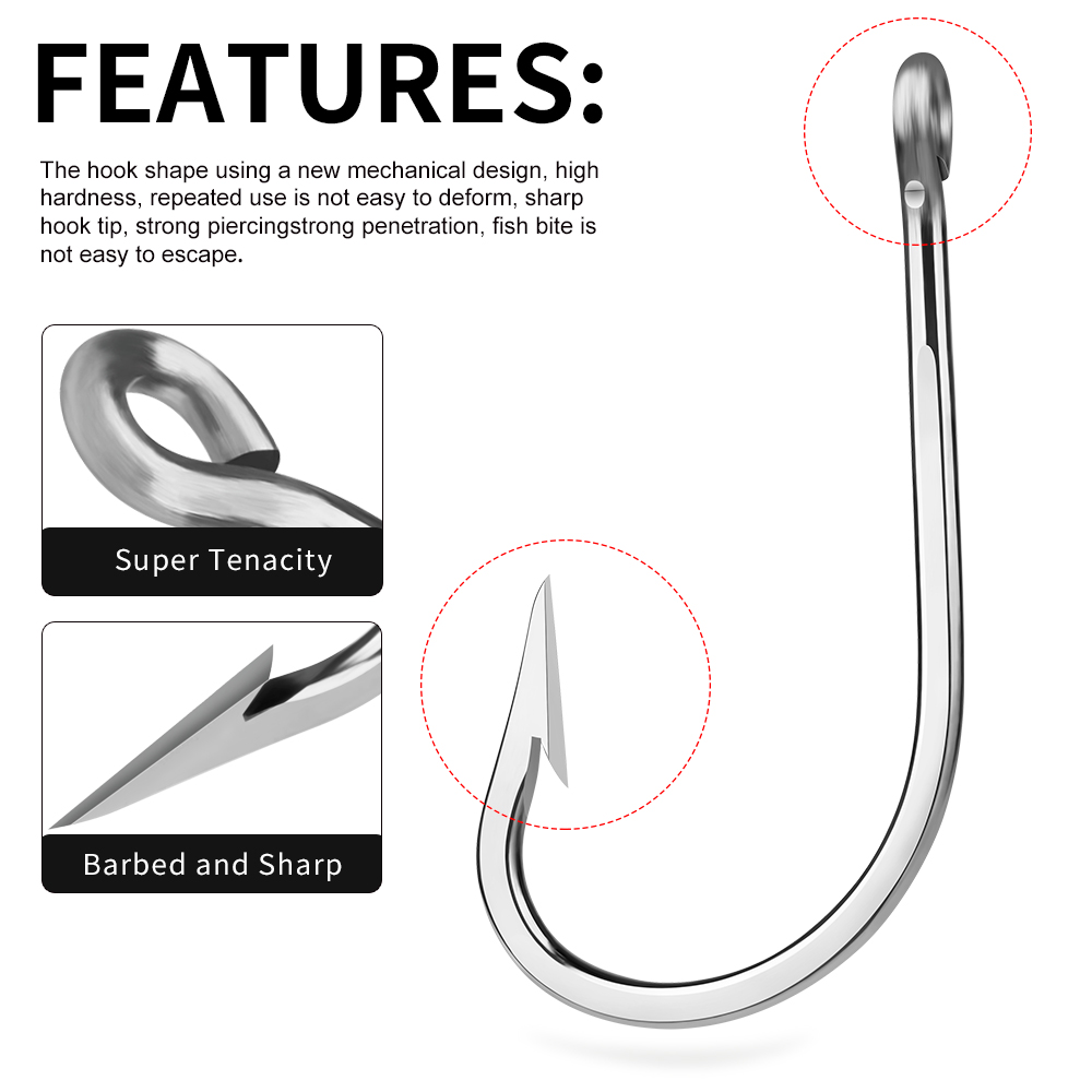 PROBEROS 5pcs Stainless Steel  – Fishing Hook Circle recenzja i cena