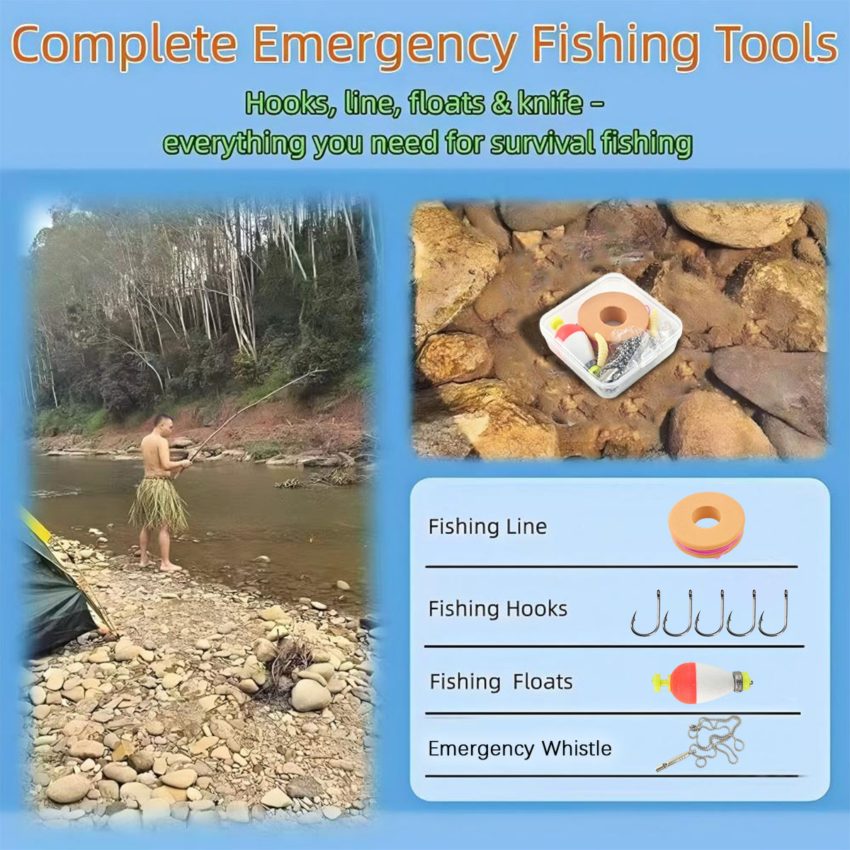 Portable Emergency Fishing Gea – Fishing Hook Box recenzja i cena