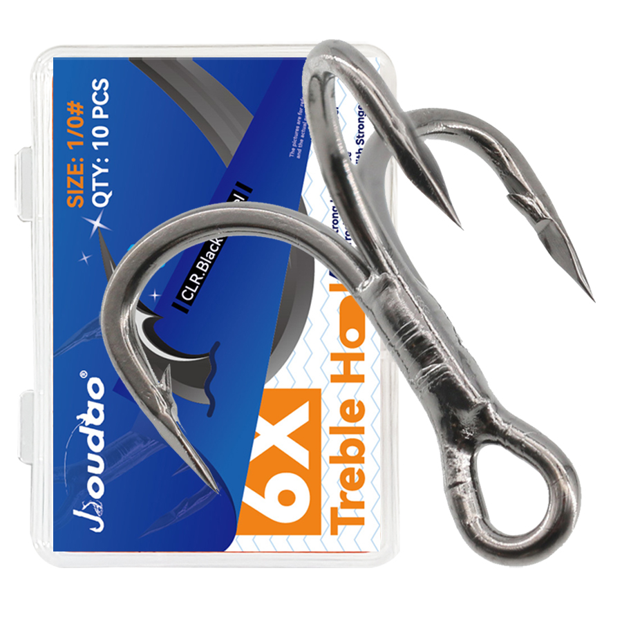 6X Fishing Treble Hooks Black  – Fishing Hook Offset recenzja i cena