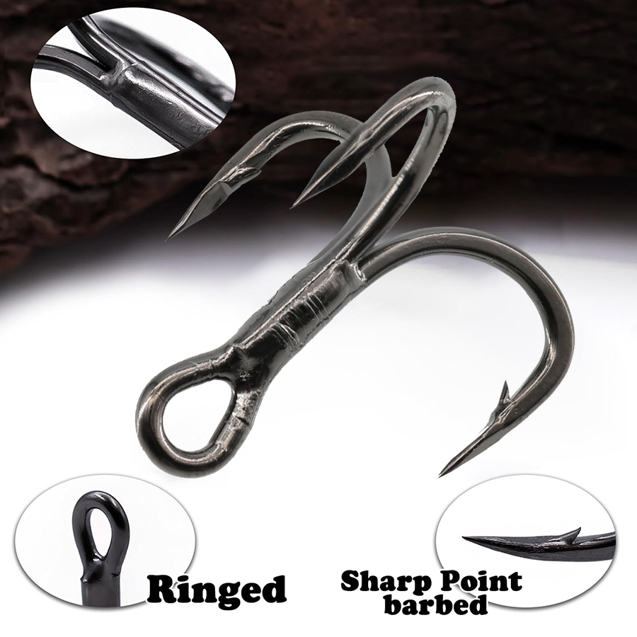 6X Fishing Treble Hooks Black  – Fishing Hook Offset recenzja i cena