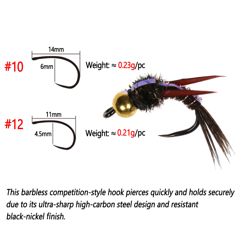 Bimoo 8pcs Brass Beadhead Evil – Fishing Hook Barbless recenzja i cena