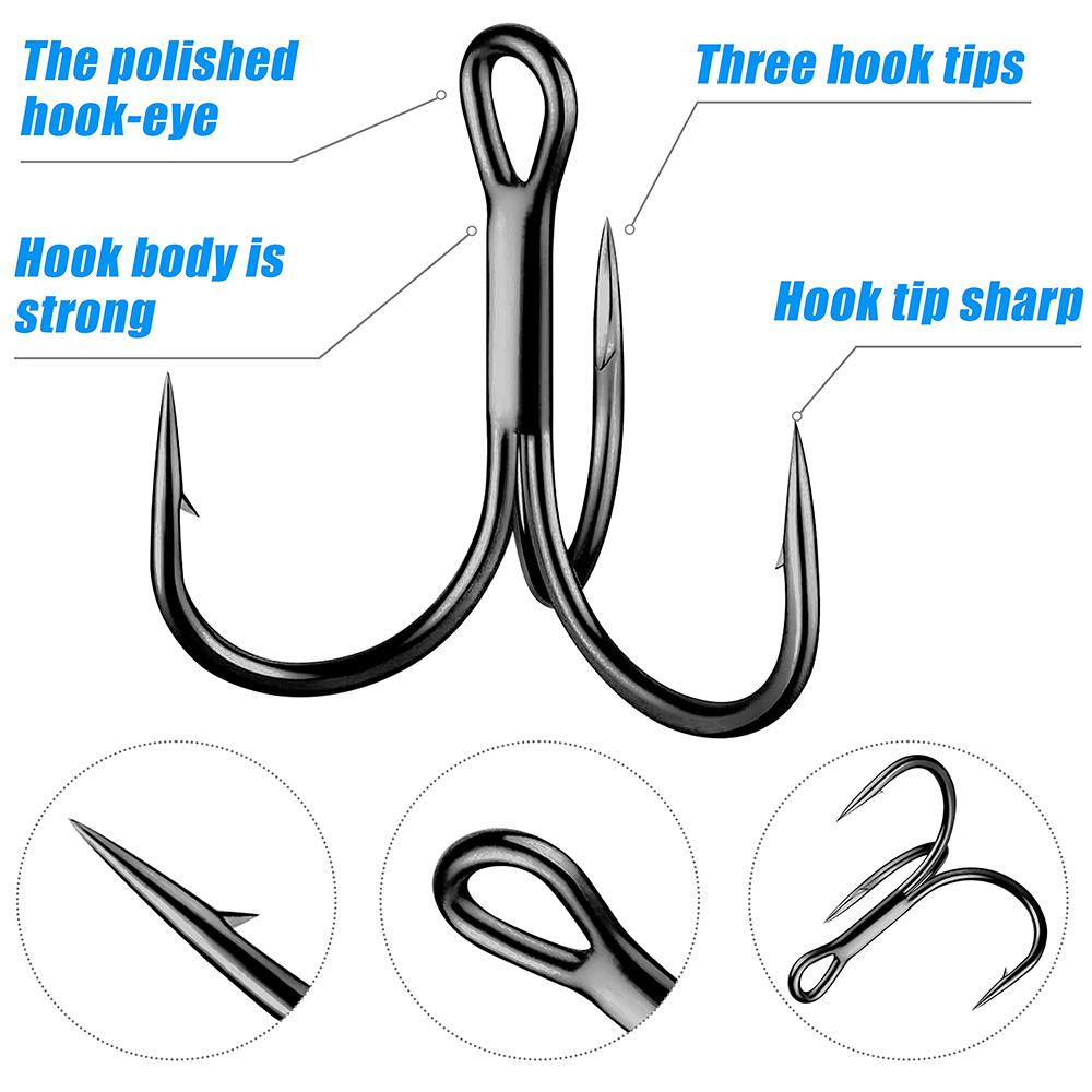 Huge Treble Hooks 4X Strong 1# – Fishing Hook Offset recenzja i cena
