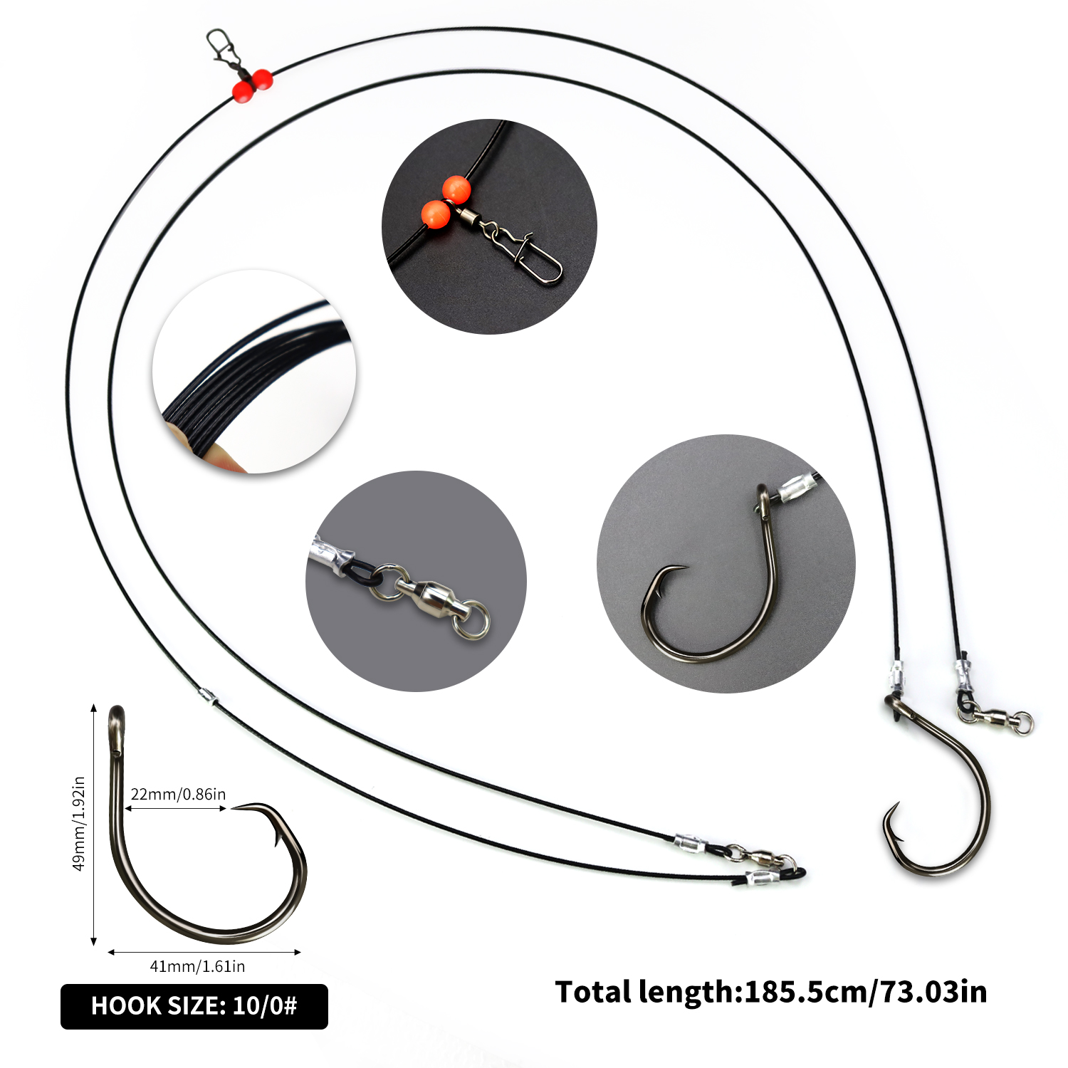 ZYZHE 1pc Sea Fishing Rigs Wit – Fishing Hook Circle recenzja i cena