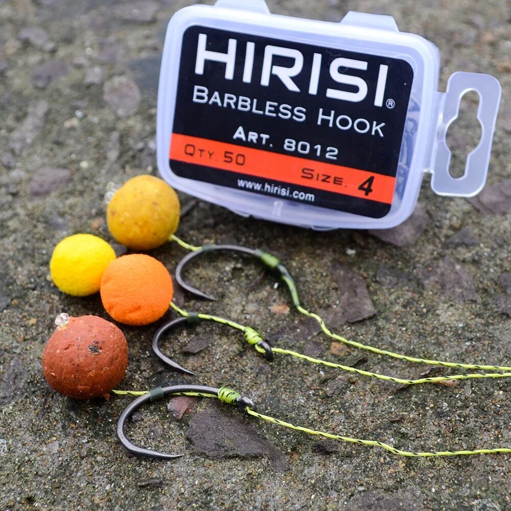 Hirisi 50pcs Coating High Carb – Fishing Hook Barbless recenzja i cena