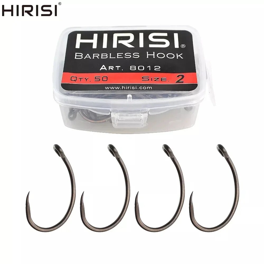 Hirisi 50pcs Coating High Carb – Fishing Hook Barbless recenzja i cena