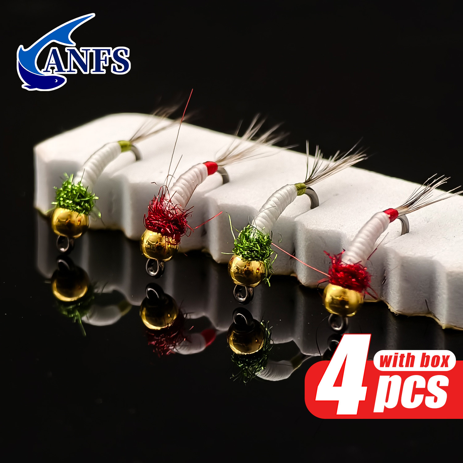 ANFS 4pcs Midge Nymph Flies As – Fishing Hook Assortment recenzja i cena