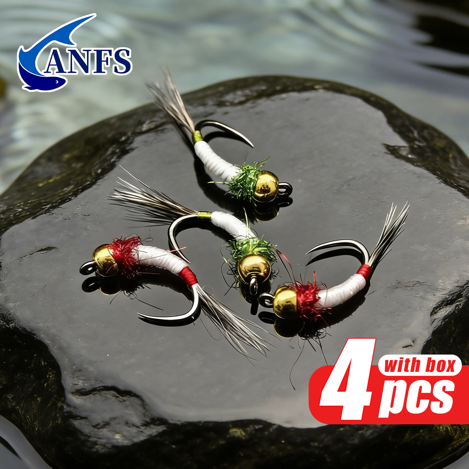 ANFS 4pcs Midge Nymph Flies As – Fishing Hook Assortment recenzja i cena